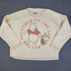 Disney Winnie The Pooh Womens Sweater "We Are Always Better Together" Large FLAW